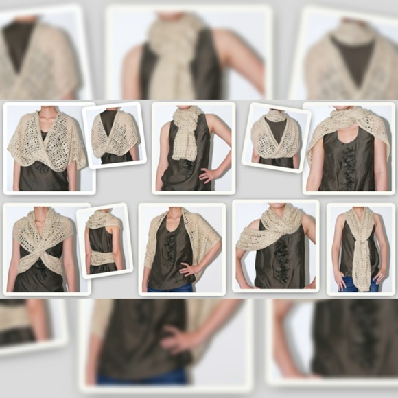 Flower Pattern Infinity Scarf. Quality Mat - Picture 4 of 4